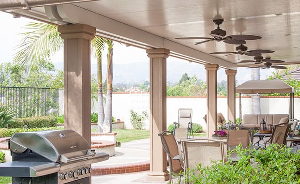 Elitewood Solid Patio Cover In Orange, Four Seasons Patio Covers